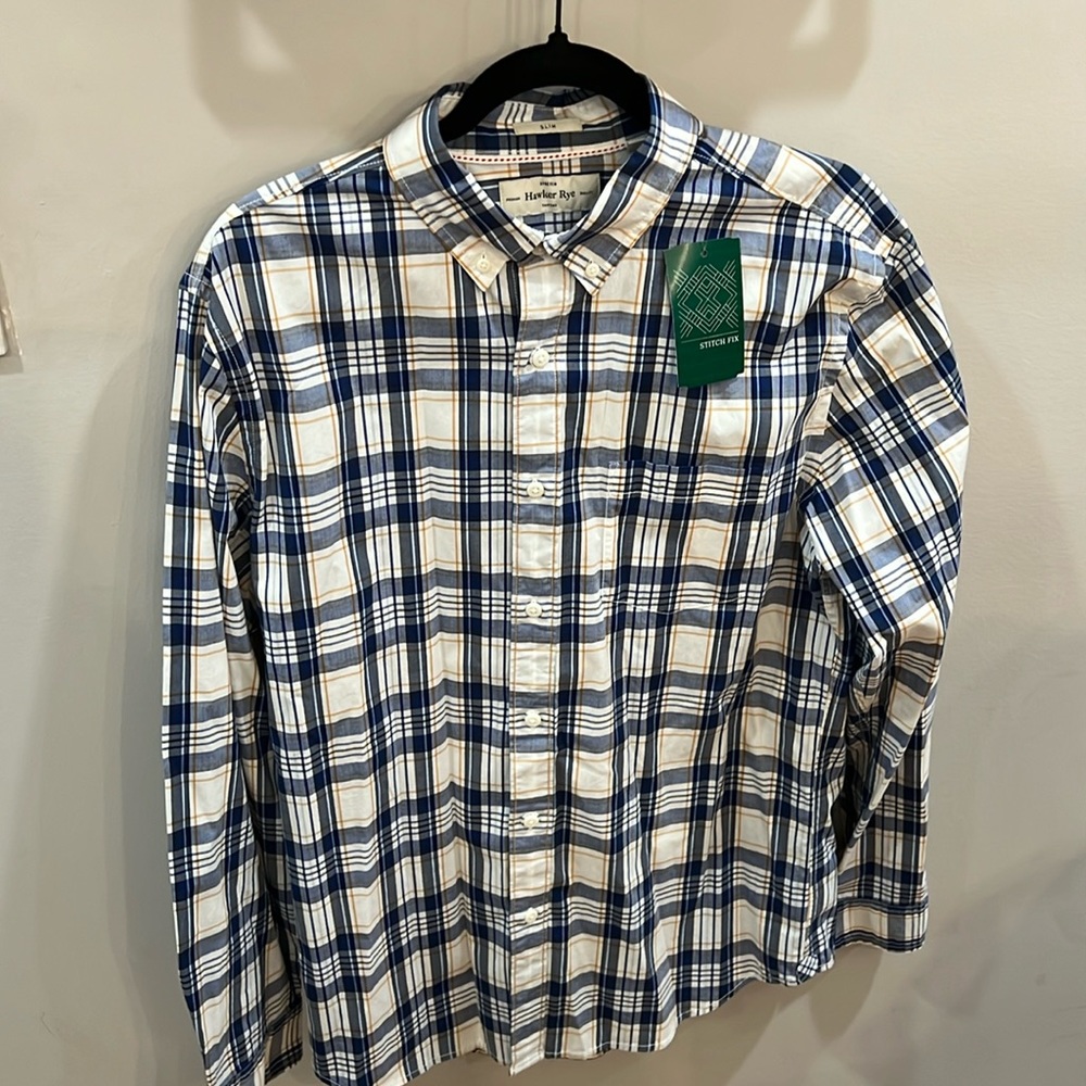 Hawker Rye Essential Wash Stretch Shirt Size Large